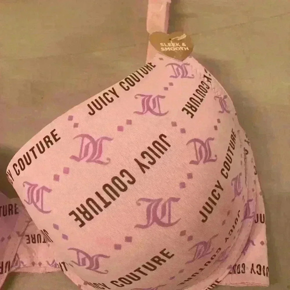 Juicy Couture Sleek & Smooth Bra Pink NWT Size 40C - Picture 2 of 9